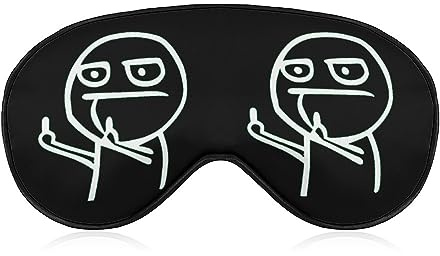 Lustige Mittelfinger-Schlafmaske, Augenabdeckung for Schlafen, Augenbinde mit verstellbarem Riemen, blockiert leichtes Nachtschlaf, Reisen, for Männer und Frauen/789
