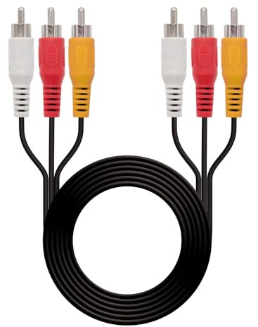 Blendend Câble audio vidéo 3 x RCA/M - 3 x RCA/M, 30 m, transmission audio et vidéo de haute qualité pour connecter des appareils multimédias.