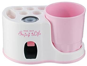 TOVINANNA Zahnpastaspender Wandmontierter Zahnpastaquetscher Aufbewahrungsregal Zahnpasta-Werkzeug Für Das Badezimmer Zu Hause