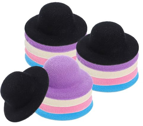 COLLBATH 15stücke Dekorativer Schneemannhut Für Puppen Mini-formhüte Zum Basteln Kleine Zylinderhüte Als Puppenzubehör Miniatur-puppenhut Für Partydeko Mini-hüte Zur Dekoration