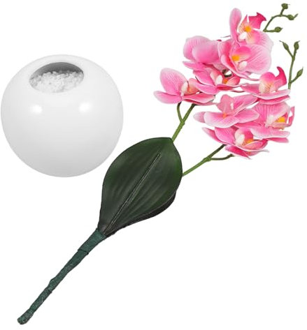 Vaguelly Künstlicher Phalaenopsis-Bonsai in Topf Simulation Künstlicher Pflanzen Lebensechte Deko-Pflanze Für Wohnzimmer Und Büro Pflegeleicht Und Einfach Zu Reinigen