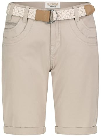 Sublevel Damen Denim Bermuda Chino Stretch Shorts mit Aufschlag Bequeme Kurze Hose im Used Look