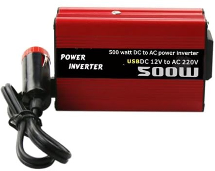 Inverter Onda Pura Convertitore Potenza Da CC A CA Da 500 W Da CC 12 V A CA 110 V 220 V Trasformatore Automatico Doppio Adattatore USB Convertitore(12V to 220V AC)