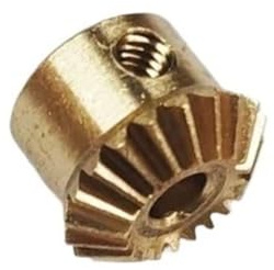 1 St Vinkelväxel Mässing Metall | Lågt ljud släta ingripande tänder(3mm)