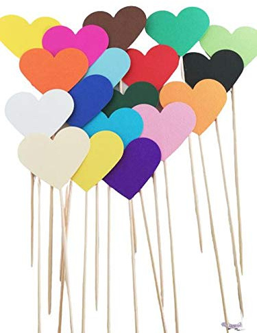 Herzstecker 50 Stück in XL, Spalier Herzen, Hochzeit, Taufe,Steckherzen, Dekoration