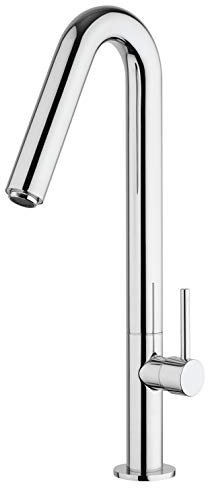 Paini – Rubinetto Miscelatore Monocomando Cucina, Lavello, Cromato, Canna alta, Design moderno, interamente prodotto e lavorato in Italia