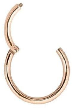 PIERCING CLICKER I Echt 585 Massiv Rose Gold I Maße 1,0 x 8 mm I Garantie: Die Echtheit des nebenstehend beschriebenen Artikels wird hiermit bestätigt I 41001-8 I