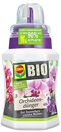 COMPO BIO Orchideendünger für alle Orchideen, 100% natürliche Inhaltsstoffe, Spezial-Flüssig-Dünger, 250 ml