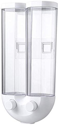 Cereal Containers Cereal Dispenser Tank Pusher Type Wall Mounted Cereal Storage Tank Kitchen Leakproof and Sealed Tank Grain Dispenser Tank-White||L
