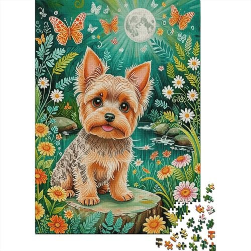 Yorkshire Terrier Jigsaw Puzzle 1000 Piece Yorkshire Terrier by The Pond, for Adults And Kids Impossible Puzzles Challenging Puzzles Gift Toys 1000pcs (75x50cm)