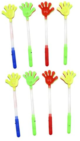 ibasenice 2 Series Tiro De Mano De Palo De Brillo Badajo Barra De Brillo Barras De Brillo Favor De Fiesta De Palo De Brillo Juguete para Aplaudir El Plastico Color Aleatorio 4 Piezas