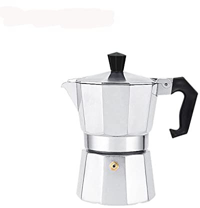 CVNIMV Kaffeemaschine, Aluminium, Mokka-Espresso-Kanne, Kaffeekessel, Cafetera, für Zuhause und draußen (Größe: 12 Tassen/600 ml) (einfarbig, 3 Tassen/150 ml)