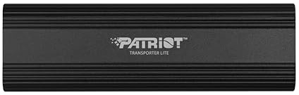 Patriot Transporter Lite 1TB Type-C USB 3.2 Gen 2 External Portable SSD Black -Sequential Read: Up to 1000MB/s and Sequential Write: Up to 1000MB/s - External Solid State Drive - PTPL1TBPECB