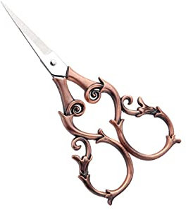 Prettiee Kitchen Scissors 1 PCS Embroidery Scissors Retro Scissor Stainless Steel Craft Scissors (K)
