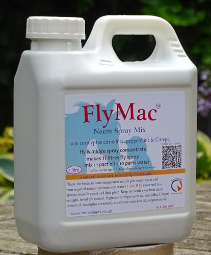 FlyMac Plant Based Spray Concentrate 1 Litre, makes 11 litres Horse Fly Spray