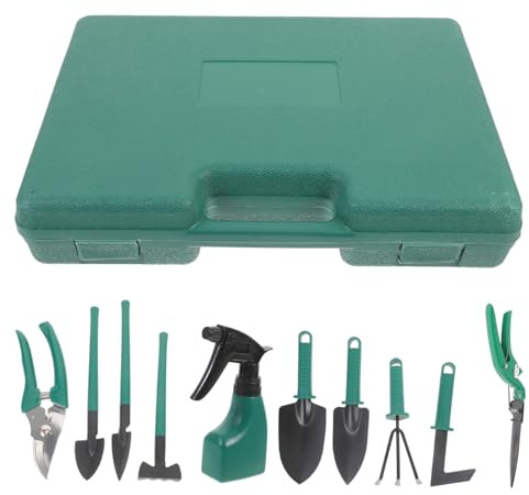 TOYANDONA Outils de Jardinage Polyvalents avec Râteaux Sécateur et Manche Kit et Portable pour Transplantation Désherbage et Plantation