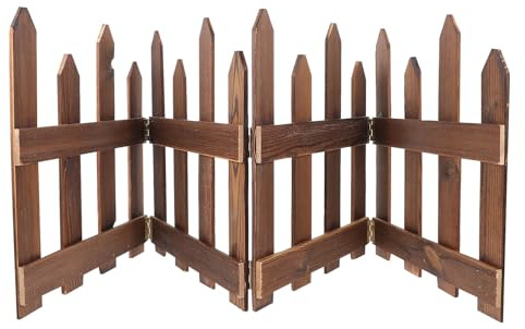 Gadpiparty Recinzione in Legno da Giardino per Esterni Recinzione Corta Decorativa per Alberi di Natale Resistente e Compatta per Cortile e Decorazioni Natalizie