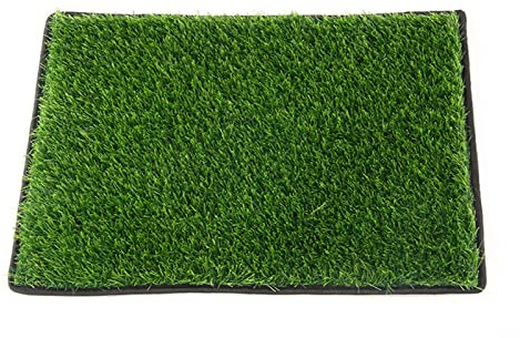 Gissroys Mascotas Perros PIPI Matten, Hierba, Césped Artificial PIPI Colchón de Entrenamiento Impermeable Doggy Outdoor Orinal de Entrenamiento, Suministros para Mascotas para Cachorros, Arnés