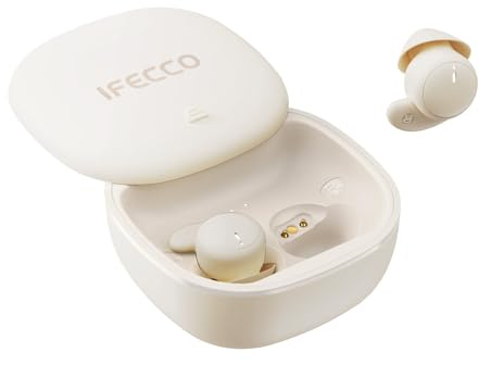IFECCO Écouteurs de Sommeil, Mini écouteurs Intra Bluetooth 6.2 | Casque pour Dormir Étanche Écouteurs Invisibles Sans Fil pour Le Sommeil, Le Sport, Les Voyages et la Yoga