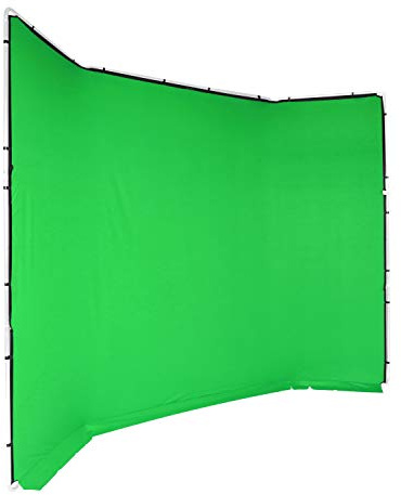Manfrotto Toile de Fond Chroma Key FX Vert 4 x 2,9 m - Plus Grand Kit de Fond Chroma Key Tout-en-Un Réutilisable - Rapide à Installer - Facilement Transportable - MLBG4301CG