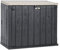 Toomax, capanno Stora Way, porta attrezzi, colore antracite/grigio tortora, volume 842 litri, dimensioni cm 129,5x74,5x111h.