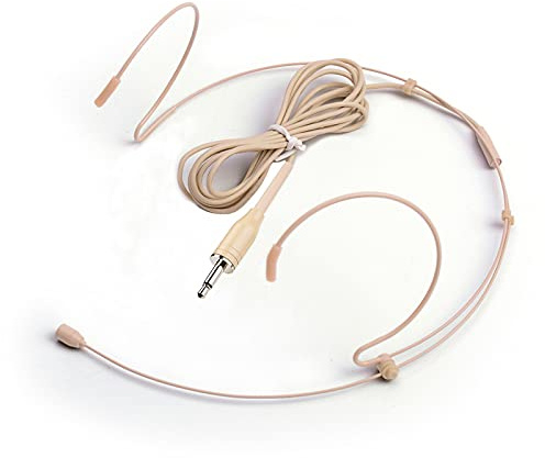 Sujeetec Casque de Microphone Discret pour amplificateur Vocal Portable, idéal pour Les conférences, Beige