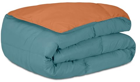 DECASATEXTIL ®- Edredon Nórdico Bicolor-300gr/m2 Fibra- Relleno nórdico -Reversible - Tacto Ultra Suave, cómodo, Ligero- (Cama 105/120-200x270cm, Coral)