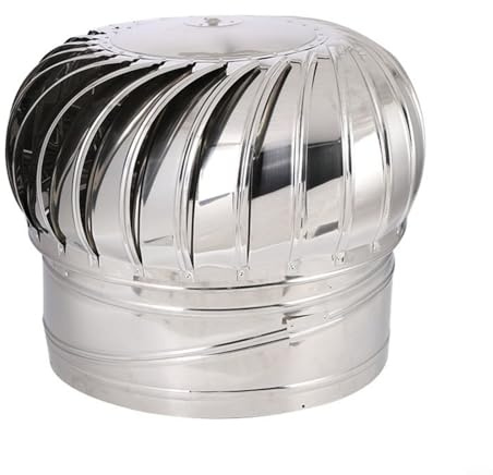 Startbuymore Rotating Chimney Cowl Cap, Fireplace Chimney,Stainless Steel Cowl Bird Guard Spinner Anti Downdraught Top All Purpose Chimney Cowl(Ø200 MM)