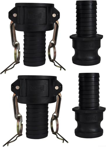 4 accesorios Camlock, manguera tipo C y accesorios de manguera tipo E, se adapta a un acoplamiento de conexión rápida hembra y macho de 1 pulgada, 3 cm, 3 cm, 2 pulgadas, para sistemas de tuberías