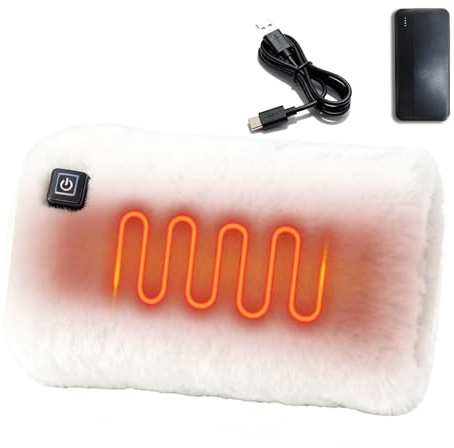 ZCJ Handwärmer Elektrisch, Beheizbare Handschuhe mit 10000mAh Akku, Taschenwärmer wiederverwendbar 3 Heizstufen für Damen Herren, nachaltige Alternative zu Einwegprodukten.