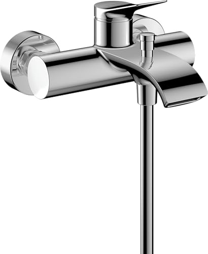 hansgrohe Vivenis Original - Badewannenarmatur Aufputz für 2 Verbraucher, Mischbatterie Badewanne mit Auslauf Länge 19,7 cm, Einhebelmischer Wanne, Chrom, 75423000