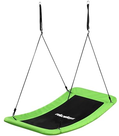 Relaxdays Böjd Nest Swing för barn och vuxna, 150 kg, Multi-Child, 150 x 80 cm, Grön
