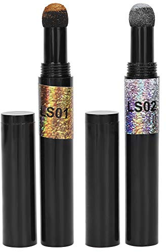 Stylo à coussin d'air pour ongles, 2 pièces, stylo à poudre pour miroir à paillettes pour ongles, outil de manucure, stylo à poudre à coussin d'air, pour salon et usage domestique
