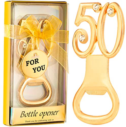 24PCS 50th Birthday Bottle Opener for 50th Birthday Party Favors 50 Wedding Anniversaries Souvenirs Favors, Gifts, Decorations,Souvenirs for Guests (24, 50)