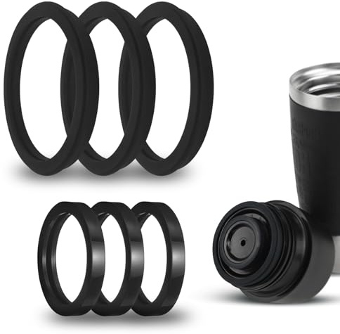 ShnminEU 6 Stk Dichtungsringe Set Silikondichtung Mit Aufbewahrungsbox Kompatibel mit Emsa Travel Mug Classic/Waves 0,36 Liter Travel Mug Grande 0,5 Liter Isolierbecher Thermobecher Ersatz Dichtungen