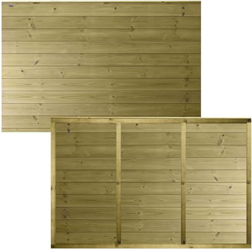 Ultimate Horizontal T&G 6x4ft (W: 6ft x H: 4ft) Capped Decorative Garden Fence Panel Fully Framed Strong Treated Interlocked Tongue & Groove Smooth Boards Width 1828mm x Height: 1200mm