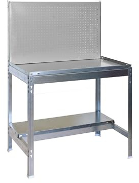 Simon Rack Mesa Jardinería, Panel Herramientas, 1445x900x400 mm, Huerto Metálico, Galvanizado -Simon Garden