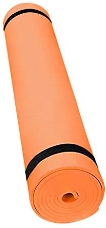 Fitnessmatte Rutschfest Gymnastikmatte Sportmatte Trainingsmatte Gewichtsmanschetten Yogamatte Pilate Matte EVA 4mm dick Sport Workout Outdoor Gym & Home, 173 x 61 x 0.4cm (Orange)