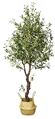Kunstbaum Künstlicher Baum Künstlicher Olivenbaum Gefälschter Bonsai-Baum Künstlicher Baum Mit Geflochtenem Korb Für Dekorationen Im Innen- Oder Außenbereich Kunstpflanzen Künstliche Pflanzen (Size