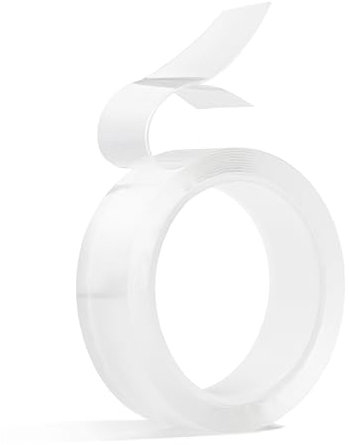 smart by Leviatan Nastro Biadesivo Extra Forte, Trasparente Nano Tape 3 m, 2 cm, Nastro Adesivo Timovibile e Riutilizzabile