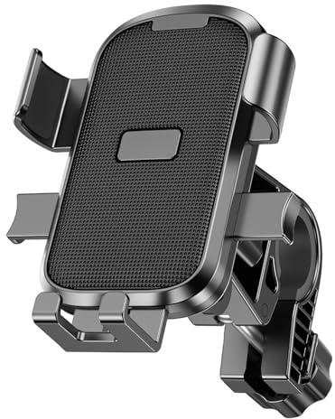 ZLLkeji Handyhalterung Fahrrad 360° Handyhalter Motorrad Vibrationsgedämpft Fahrrad Handyhalterung Lenker mit Haken für Rennrad, E Scooter, Kinderwagen Geeignet für 4,7-7,2' Smartphone Schwarz