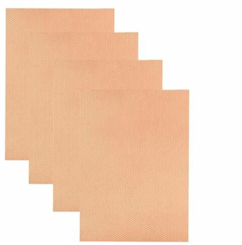 Fridge Liner Mat, 4 Pcs Anti Mould Refrigerator Mat Kitchen Salad Drawer Fridge Fresh Food Saver, Antibacterial Washable Mats Pad for Home, Kitchen, Cabinet (Peach Colour)