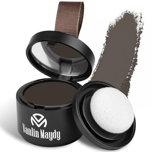 LOPHE Ansatzpuder für Männer und Frauen, Haarverdichtungs Ansatzpuder, Schnell Abdeckender Wurzel-Concealer, Haaransatz-Shading-Concealer-Puder zum Auffüllen von Dünnem Haare(06 Graubraun)