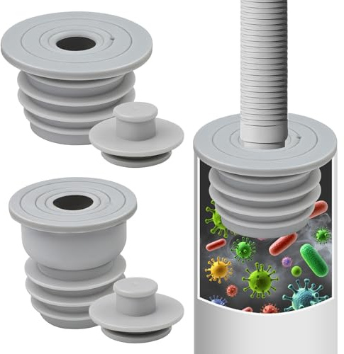 2PCS Washing Machine Waste Pipe Connector, 35-40mm, 45-50mm Washing Machine Drain Hose Seal, Drain Pipe Silicone Seal Plug with Built-in Valve, Sewer Hose Deodorant Seal for Laundry Bathroom Kitchen
