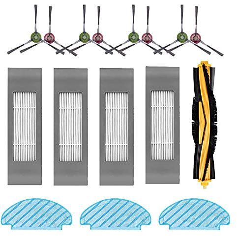 Wischtüch Bürste Filter Zubehör Ersatzteile Set für Ecovacs DEEBOT N8 Pro N8 Pro+ N10 Plus Staubsauger Roboter (16 Stück)