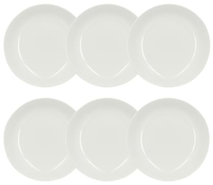 NOVASTYL - Lot 6 assiettes creuses metropolitan 21cm en porcelaine blanche - 2614367