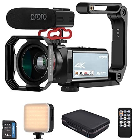 HDR-AX10 Videocamera digitale 4K Videocamera WiFi Videoregistratore DV Pannello touch IPS da 3,5 pollici 30MP Zoom digitale 30X Rilevamento facciale Visione notturna IR Anti-vibrazione con