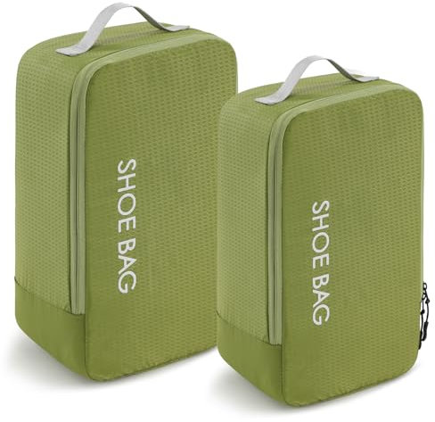 Asnews Schuhtasche 2er Set, Wasserdicht Schuhbeutel mit Reißverschluss, Staubdicht Schuhsack Reise Shoe Bag Tasche für Koffer, Schmutzabweisender Schuhorganizer für Hause Urlaub