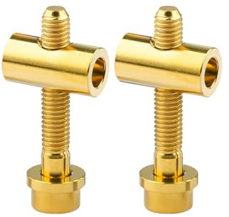 PJQUEKAIPJ 2PCS Ti Legierung Fahrrad Sattelstütze Schrauben M5x30/40mm Kompatibel Mit MTB Rennrad Sattelstütze Sattel Feste (Color : Gold M5X30mm)