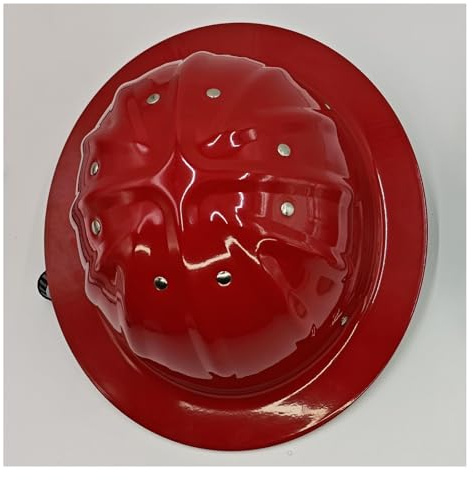 LFIEVO avec Liner Amovible Casque de Chantier Aluminium Full Brim Casques Sécurité 4-Point Fastening Professional Aerial Engineering Casquette de Securite Disponible en 3 Couleurs(Red)